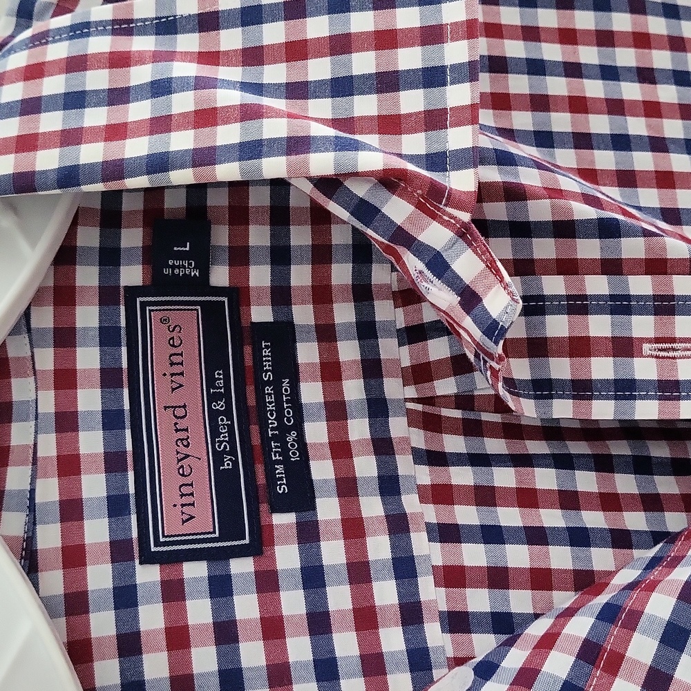 Vineyards vines Slim Fit Tucker Shirt L - Picture 3 of 5